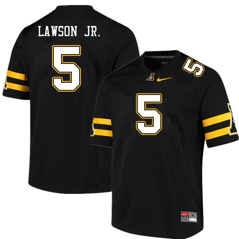 Men #5 Dexter Lawson Jr. Appalachian State Mountaineers College Football Jerseys Sale-Black
